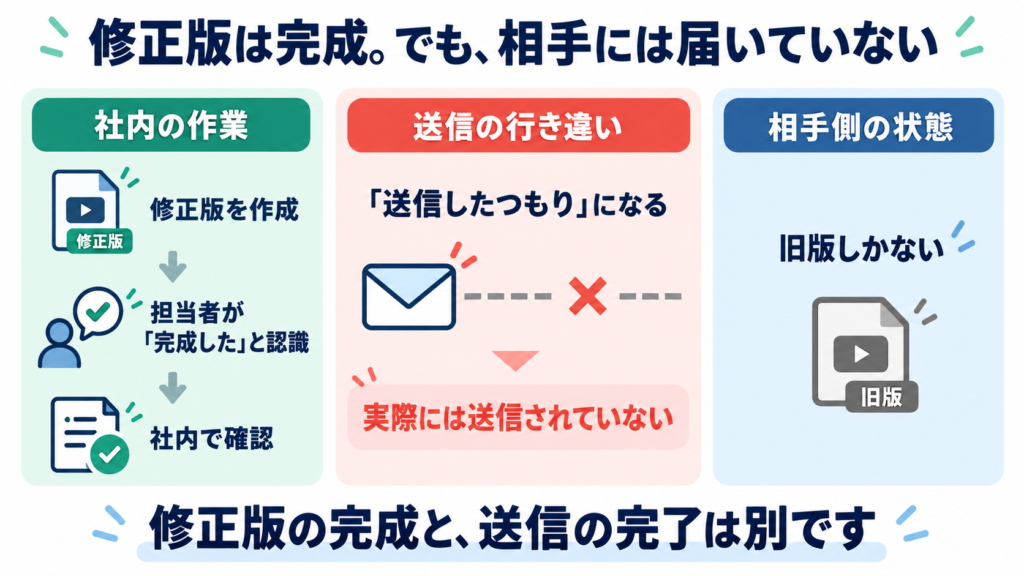 修正版の送信漏れ